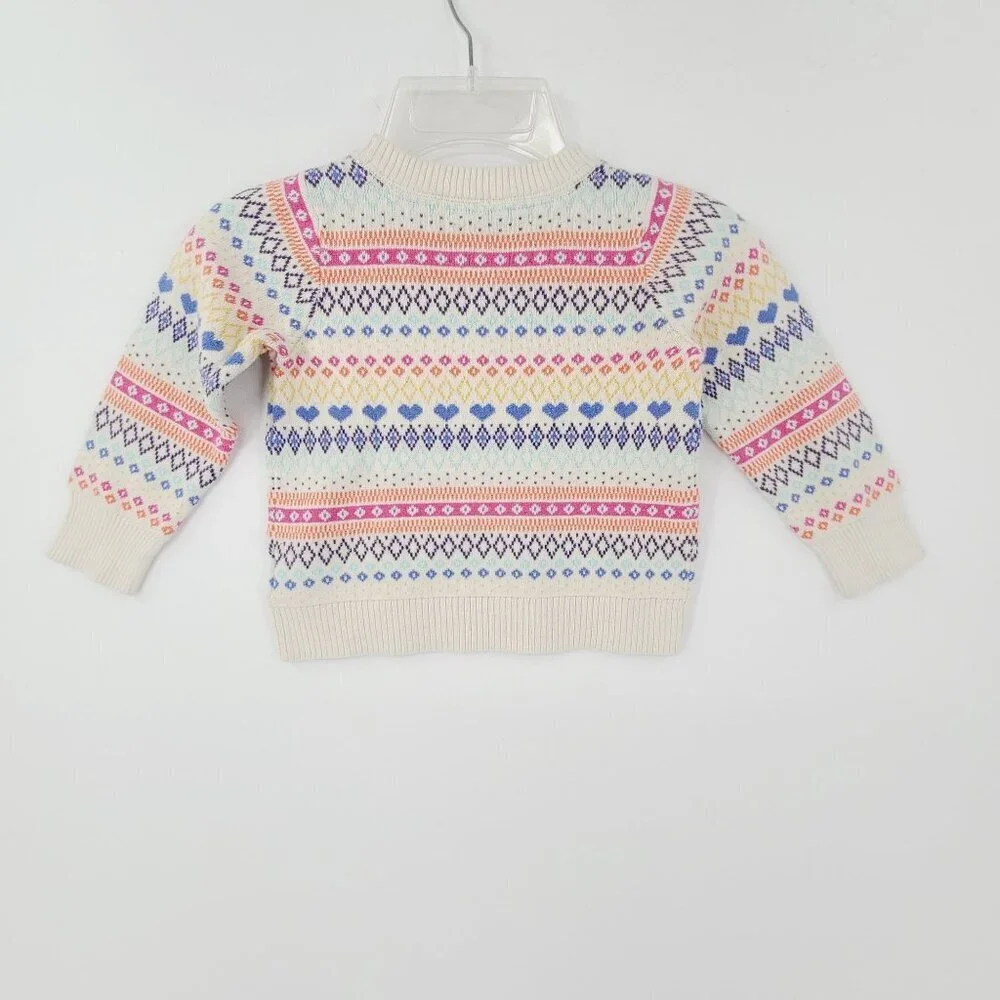Baby Gap Kids Rainbow Stripe Fair Isle Pullover Sweater Multi Color Size 3 Years